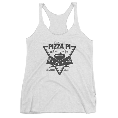 Pizza Pi Slice Ski Women's Racerback Tank