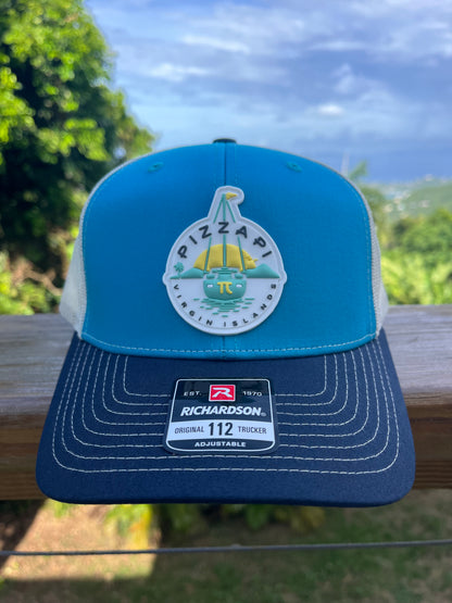 Teal, Navy & Beige Richardson Hat